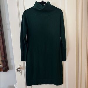 Cashmere Sweater Dress in Deep Emerald Green